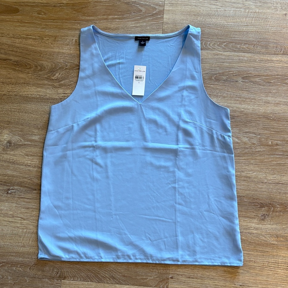 Ann Taylor Mixed Media Shell Tank